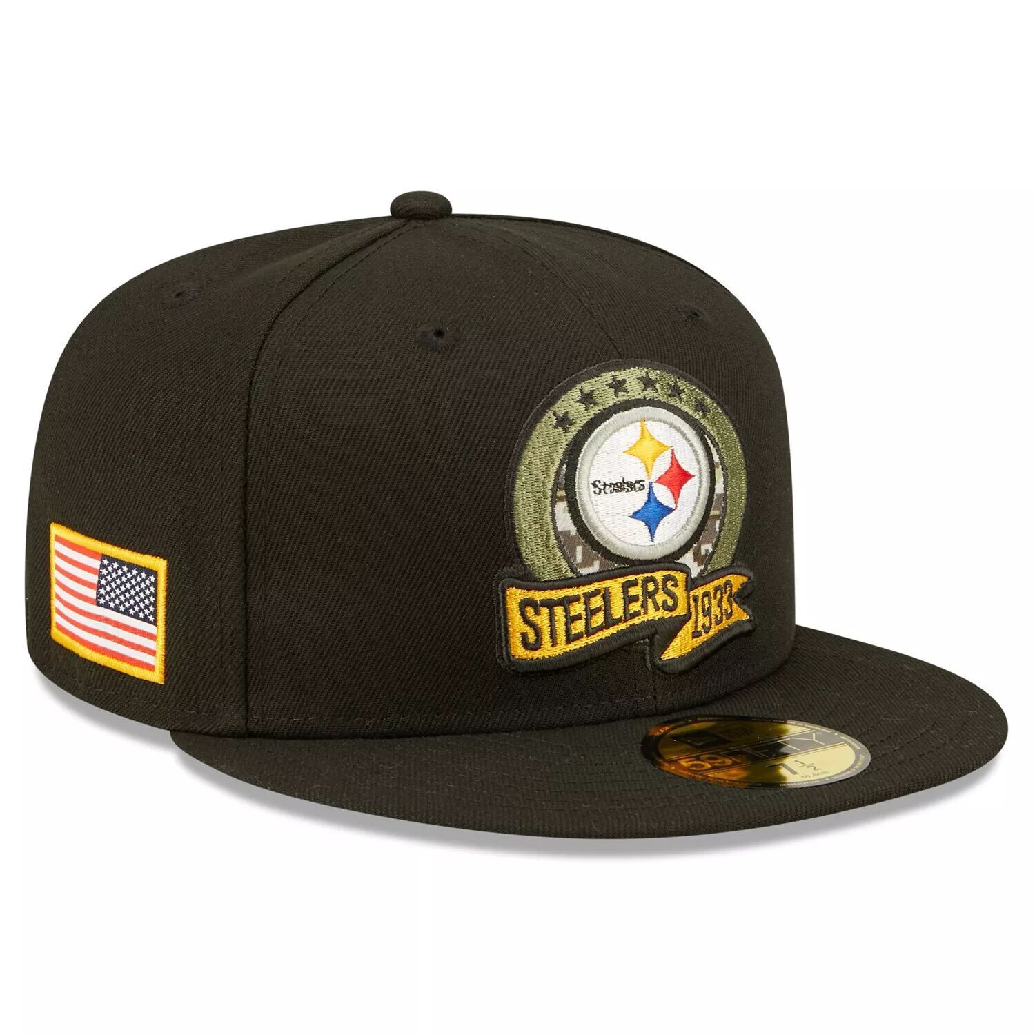 Мужская облегающая шляпа New Era Black Pittsburgh Steelers 2022 Salute To Service 59FIFTY
Мужская облегающая шляпа New Era Black Pittsburgh Steelers 2022 Salute To Service 59FIFTY
