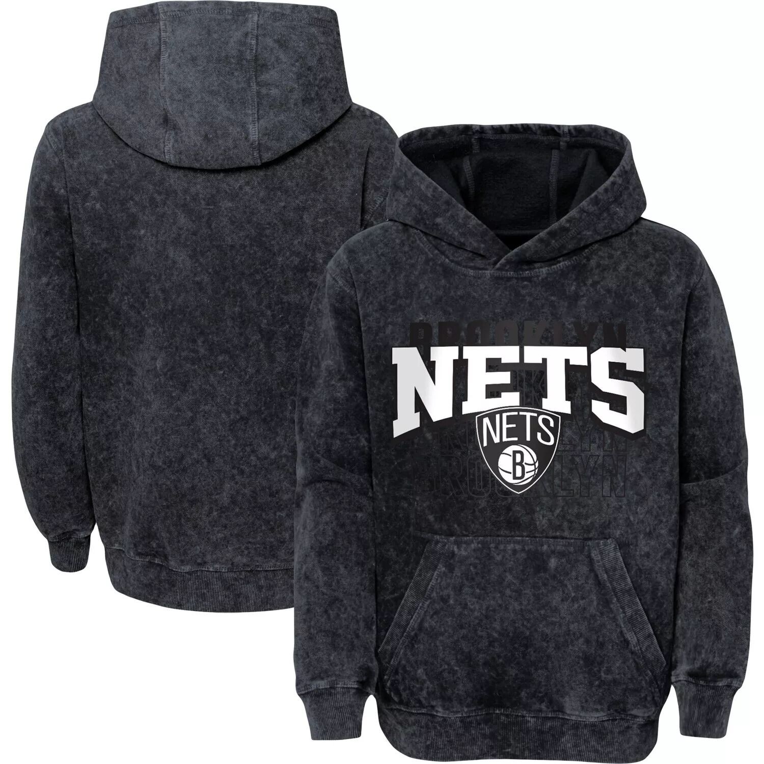 Молодежный черный пуловер с капюшоном Brooklyn Nets с минеральной стиркой и принтом сзади Outerstuff
Молодежный черный пуловер с капюшоном Brooklyn Nets с минеральной стиркой и принтом сзади Outerstuff