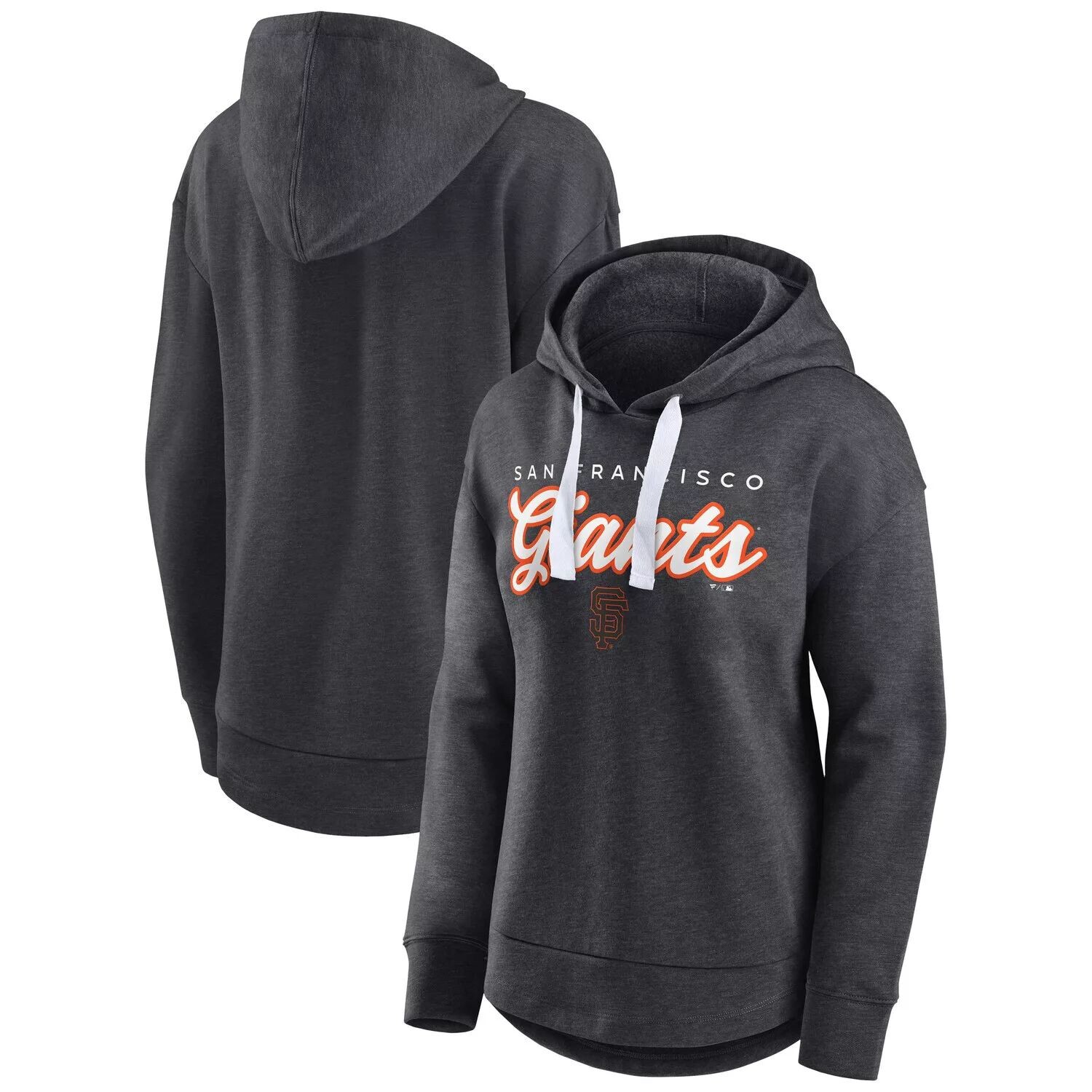 Женский пуловер с капюшоном Fanatics из древесного угля San Francisco Giants с фирменным логотипом San Francisco Giants Fanatics
Женский пуловер с капюшоном Fanatics из древесного угля San Francisco Giants с фирменным логотипом San Francisco Giants Fanatics