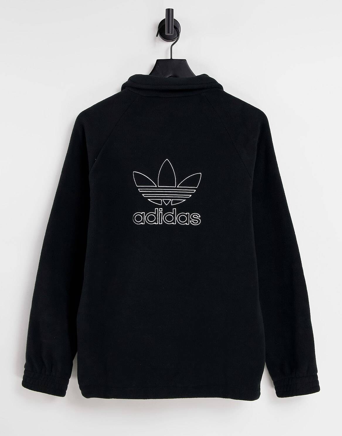 Черная флисовая футболка с молнией 1/4 adidas Originals Trefoil на молнии, Черный
Черная флисовая футболка с молнией 1/4 adidas Originals Trefoil на молнии, Черный