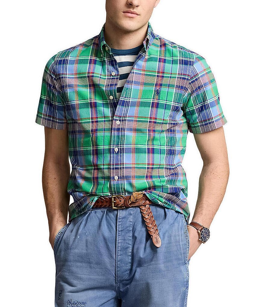Оксфордская рубашка классического кроя в клетку Polo Ralph Lauren с короткими рукавами, зеленый
Оксфордская рубашка классического кроя в клетку Polo Ralph Lauren с короткими рукавами, зеленый