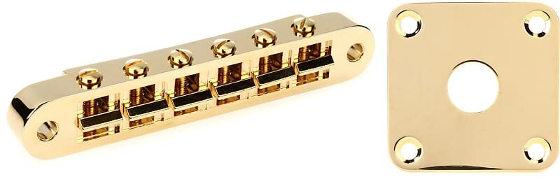 Аксессуары Gibson Nashville Tune-O-Matic Bridge с полной сборкой - золотой комплект с металлическими разъемами Gibson для Les Paul - золото Gibson Accessories PBBR-040=1 PRJP-020=1
Аксессуары Gibson Nashville Tune-O-Matic Bridge с полной сборкой - золотой комплект с металлическими разъемами Gibson для Les Paul - золото Gibson Accessories PBBR-040=1 PRJP-020=1