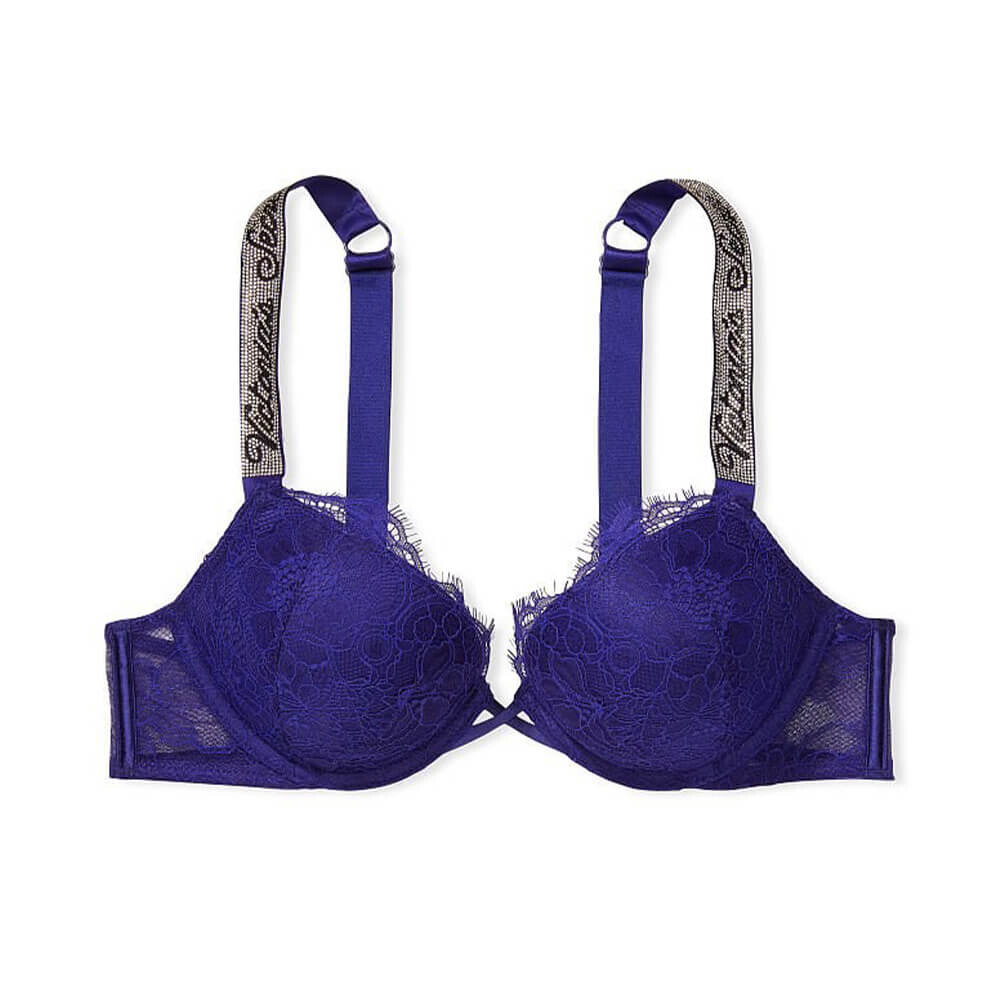 Бюстгальтер пуш-ап Victoria`s Secret Bombshell 2 Sizes Larger Lace & Sparkly Strap, тёмно-синий
Бюстгальтер пуш-ап Victoria`s Secret Bombshell 2 Sizes Larger Lace & Sparkly Strap, тёмно-синий