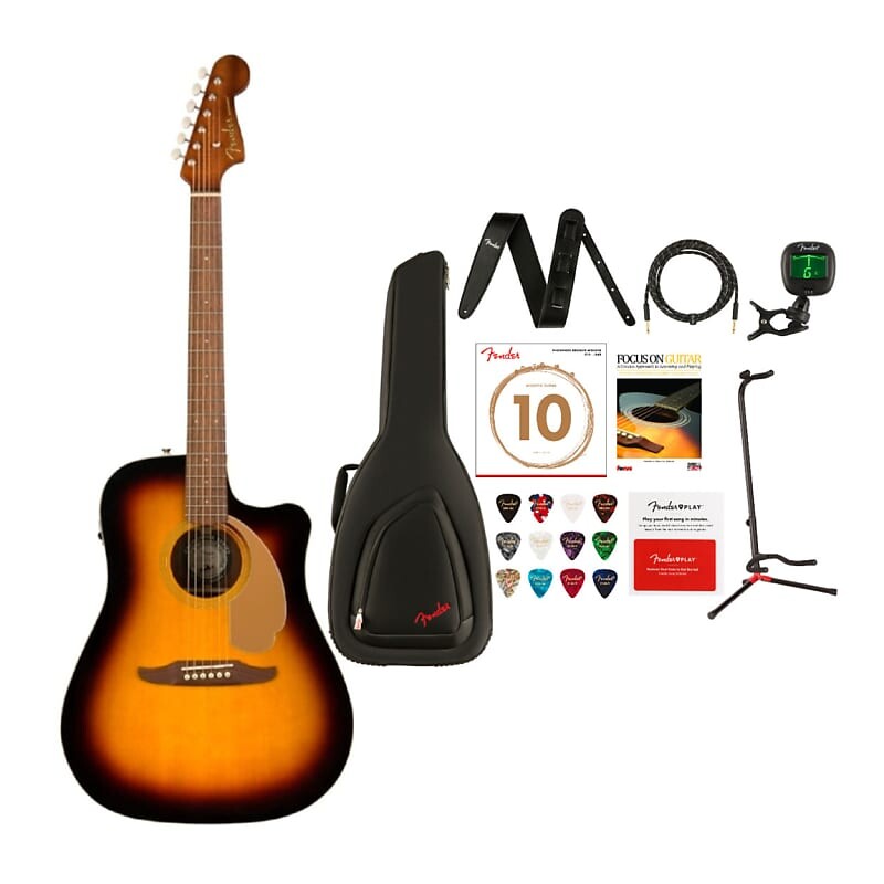 6-струнная акустическая гитара Fender Redondo Player (правая, Sunburst) с сумкой FA610 Dreadnought Gig, кожаным ремешком, комплектом инструментальных кабелей Fender Redondo Player 6-String Acoustic Guitar (Right-Hand, Sunburst) Bundle
6-струнная акустическая гитара Fender Redondo Player (правая, Sunburst) с сумкой FA610 Dreadnought Gig, кожаным ремешком, комплектом инструментальных кабелей Fender Redondo Player 6-String Acoustic Guitar (Right-Hand, Sunburst) Bundle