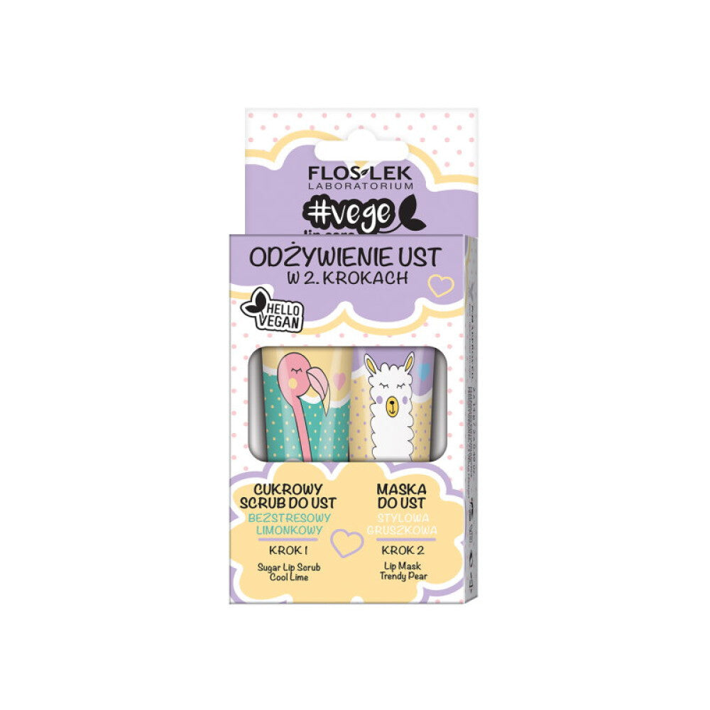 Floslek Vege Lip Care набор питание губ в 2 шага скраб без стресса с лаймовым сахаром + маска для губ стильная груша 2x14г
Floslek Vege Lip Care набор питание губ в 2 шага скраб без стресса с лаймовым сахаром + маска для губ стильная груша 2x14г