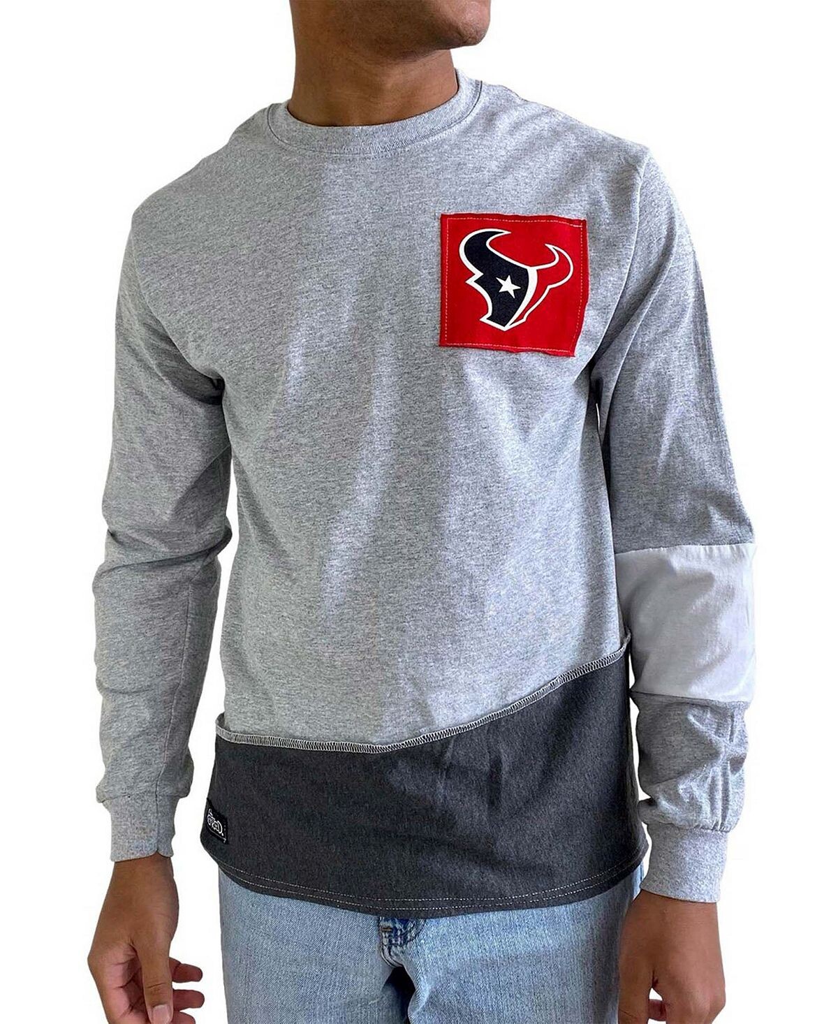 Мужская серая футболка с длинным рукавом houston texans angle Refried Apparel, серый
Мужская серая футболка с длинным рукавом houston texans angle Refried Apparel, серый