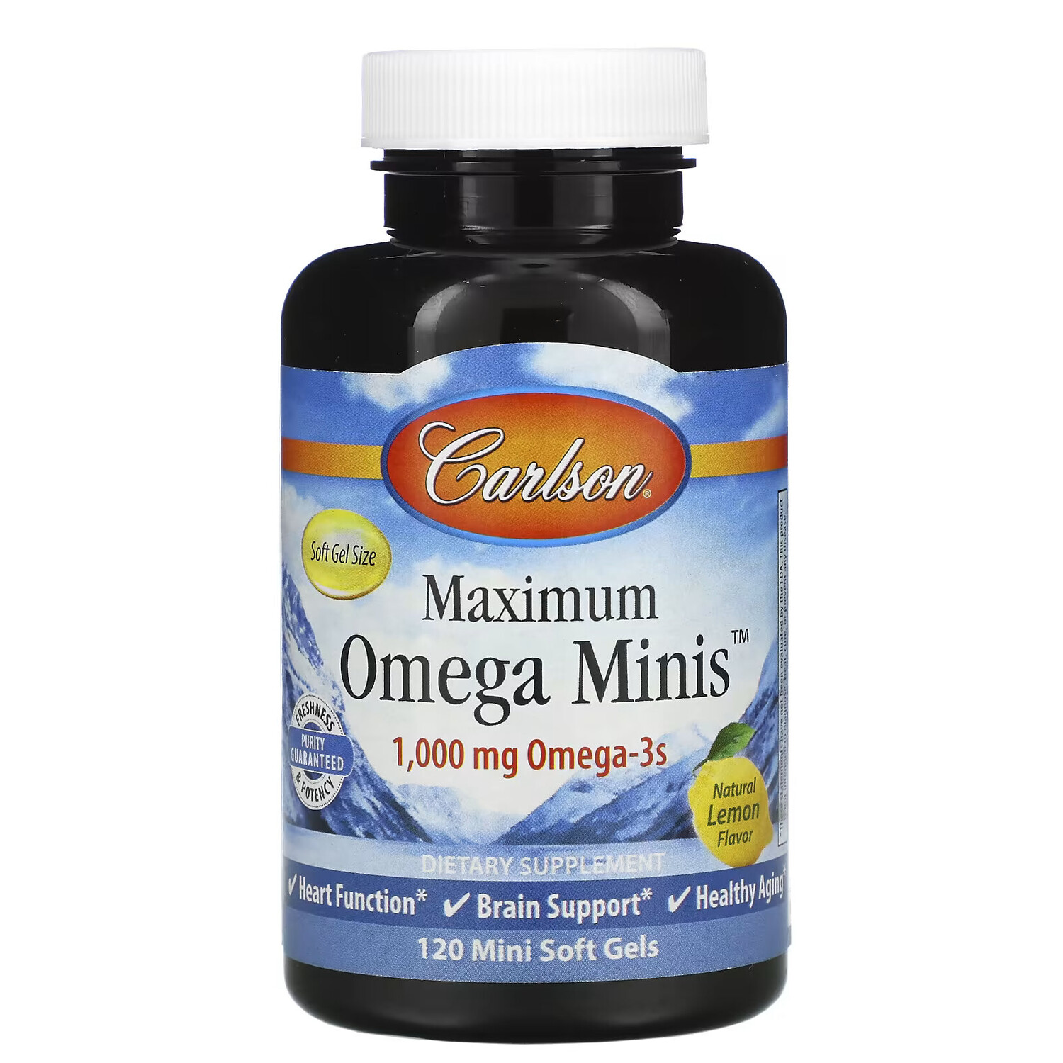 Carlson, Maximum Omega Minis, натуральный лимонный вкус, 500 мг, 120 мини-таблеток
Carlson, Maximum Omega Minis, натуральный лимонный вкус, 500 мг, 120 мини-таблеток