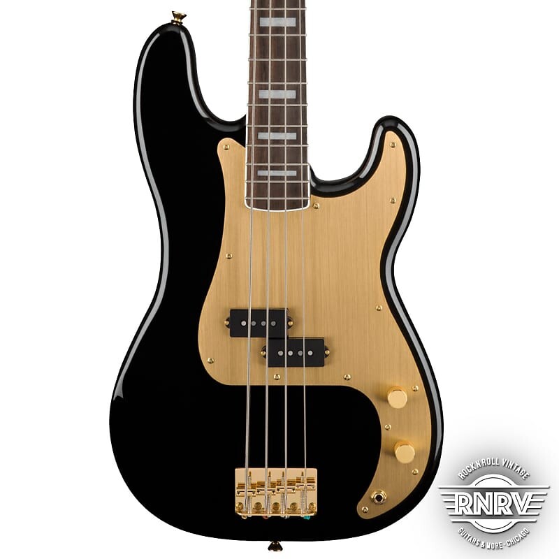 Squier 40th Anniversary Precision Bass, Gold Edition, Laurel FB, накладка из анодированного золота, черный Fender
Squier 40th Anniversary Precision Bass, Gold Edition, Laurel FB, накладка из анодированного золота, черный Fender