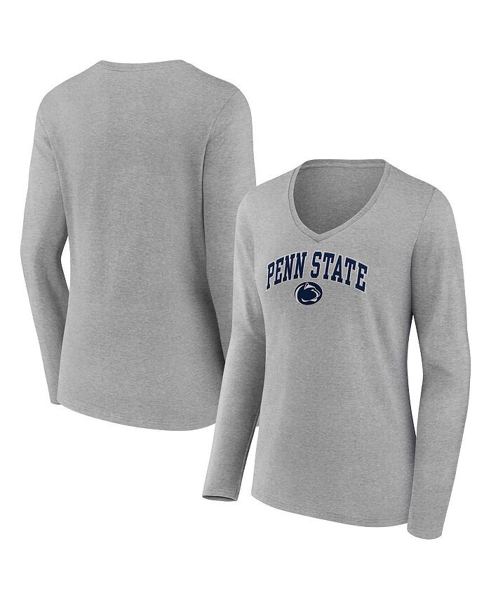 Женская футболка с длинным рукавом и v-образным вырезом с логотипом Heather Grey Penn State Nittany Lions Evergreen Campus Fanatics, серый
Женская футболка с длинным рукавом и v-образным вырезом с логотипом Heather Grey Penn State Nittany Lions Evergreen Campus Fanatics, серый