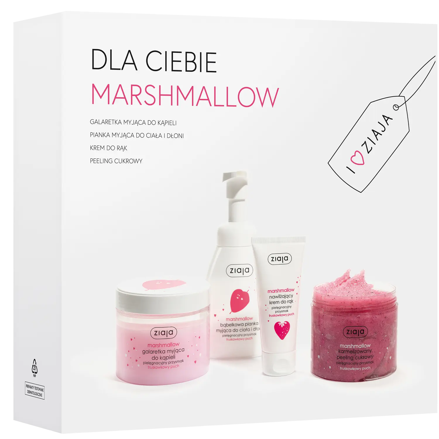 Ziaja Marshmallow набор: сахарный скраб, 300 мл + пенка для умывания рук и тела, 250 мл + увлажняющий крем для рук, 50 мл + гели для умывания, 260 мл
Ziaja Marshmallow набор: сахарный скраб, 300 мл + пенка для умывания рук и тела, 250 мл + увлажняющий крем для рук, 50 мл + гели для умывания, 260 мл