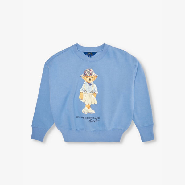 Свитшот для девочек из хлопковой смеси с принтом поло и медведем Polo Ralph Lauren, синий
Свитшот для девочек из хлопковой смеси с принтом поло и медведем Polo Ralph Lauren, синий