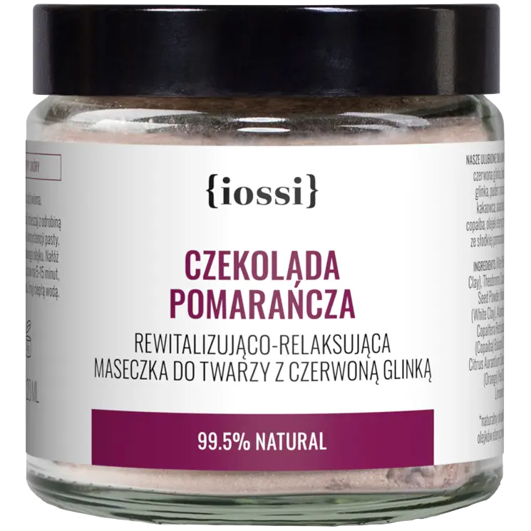 Iossi Czekolada Pomarańcza восстанавливающая и расслабляющая маска для лица с красной глиной, 120 мл
Iossi Czekolada Pomarańcza восстанавливающая и расслабляющая маска для лица с красной глиной, 120 мл