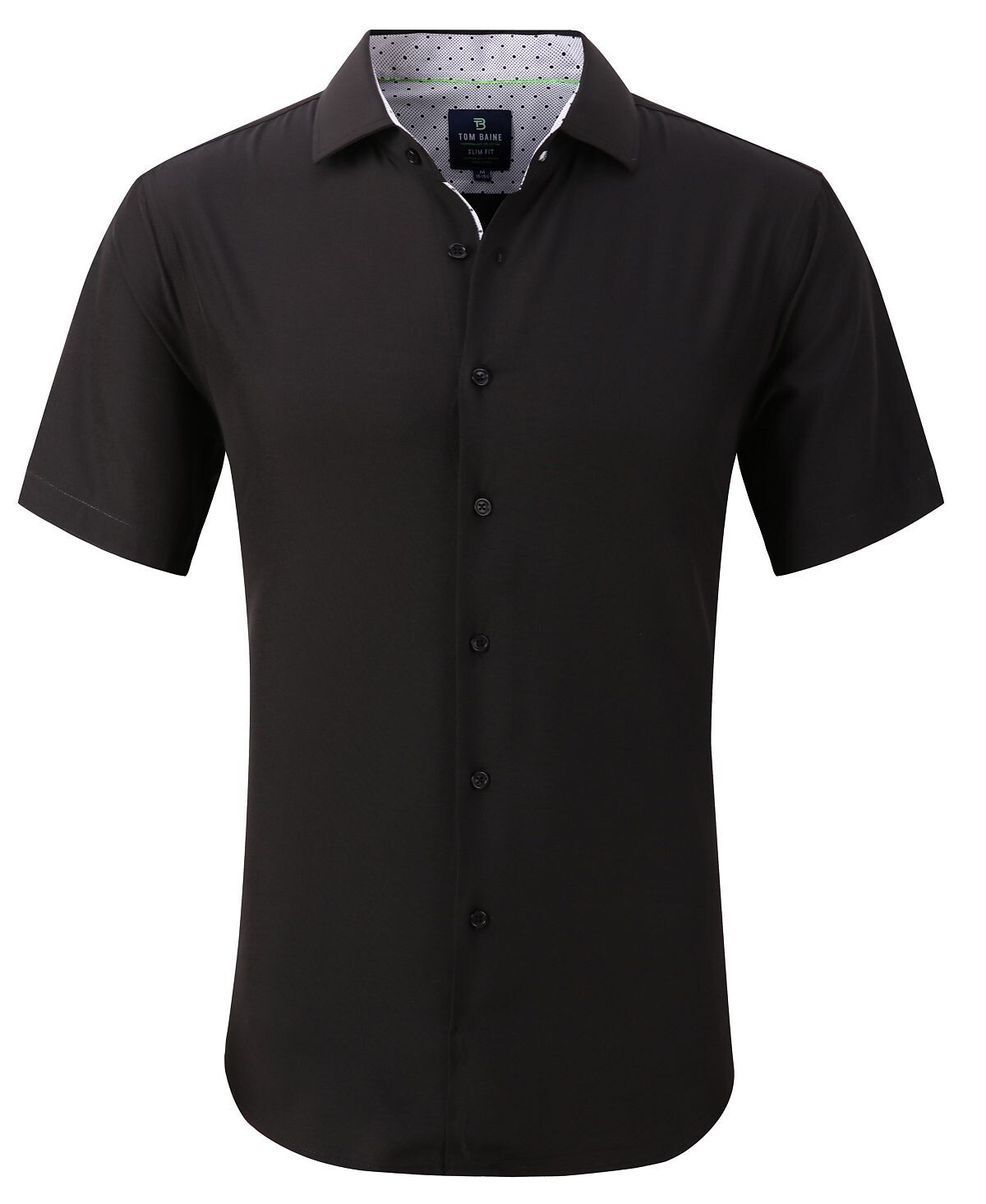 Мужская классическая рубашка slim fit с коротким рукавом на пуговицах Tom Baine, черный
Мужская классическая рубашка slim fit с коротким рукавом на пуговицах Tom Baine, черный