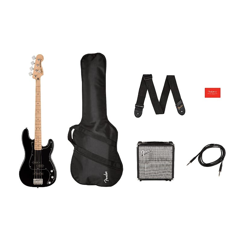 Fender Squier Affinity Precision Bass PJ Pack с усилителем и чехлом для гитары, черный
Fender Squier Affinity Precision Bass PJ Pack с усилителем и чехлом для гитары, черный