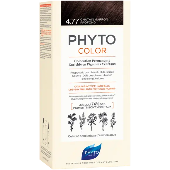 Phyto Phytocolor краска для волос 4.77 интенсивный каштановый коричневый, 1 упаковка
Phyto Phytocolor краска для волос 4.77 интенсивный каштановый коричневый, 1 упаковка