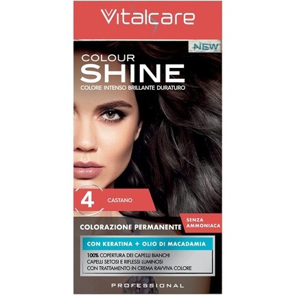 Vitalcare Color Shine Cream без аммиака с кератином №4 Каштановый Коричневый, Sodico S.R.L
Vitalcare Color Shine Cream без аммиака с кератином №4 Каштановый Коричневый, Sodico S.R.L