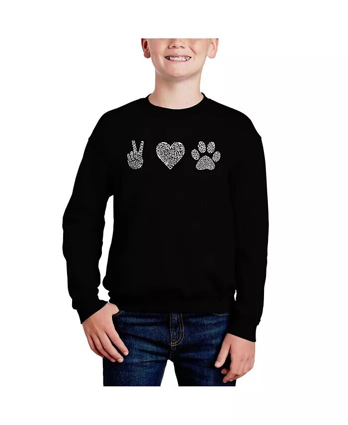 Peace Love Dogs — толстовка с круглым вырезом Big Boy's Word Art La Pop Art, синий
Peace Love Dogs — толстовка с круглым вырезом Big Boy's Word Art La Pop Art, синий