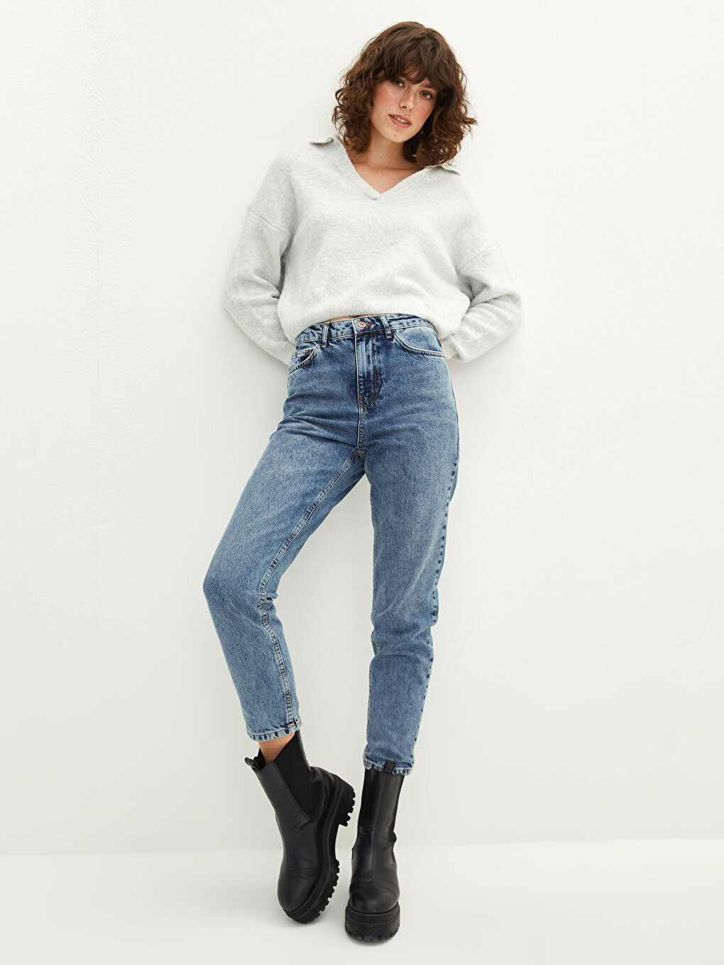 Женские джинсовые брюки родео с высокой талией и карманами для мамы LCW Jeans, темное родео
Женские джинсовые брюки родео с высокой талией и карманами для мамы LCW Jeans, темное родео