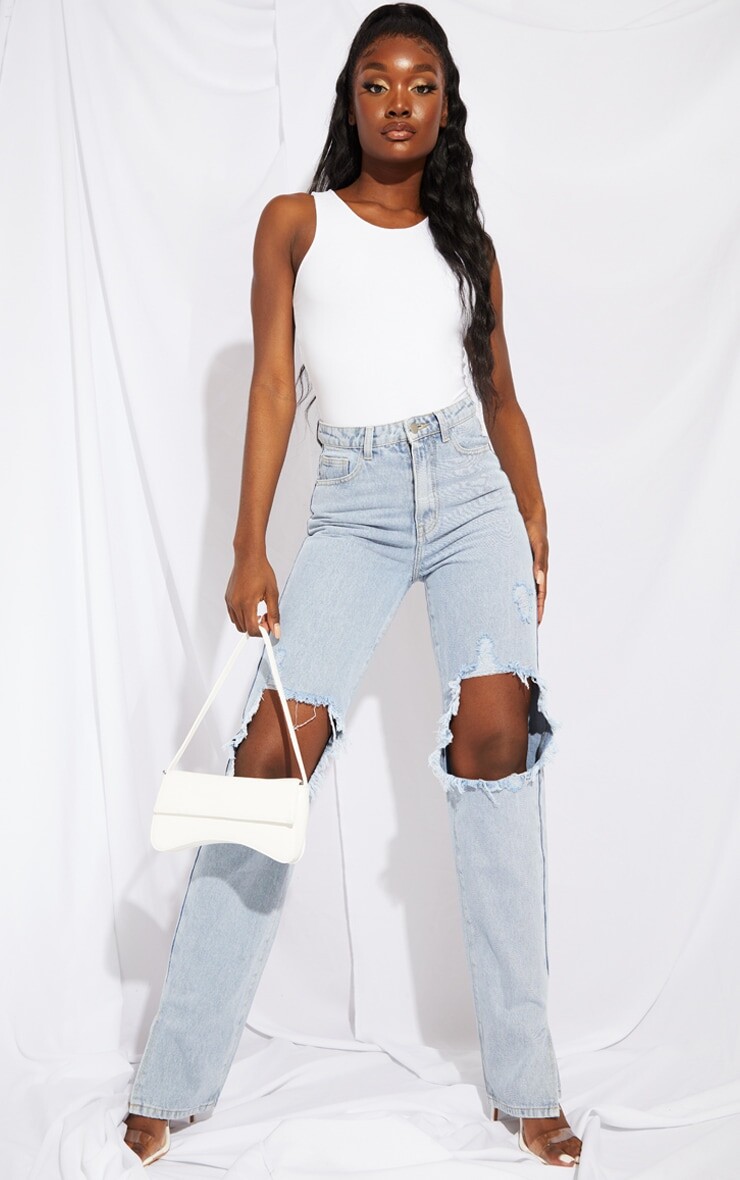 PrettyLittleThing Высокие голубые джинсовые джинсы с рваными краями и разрезом на коленях
PrettyLittleThing Высокие голубые джинсовые джинсы с рваными краями и разрезом на коленях