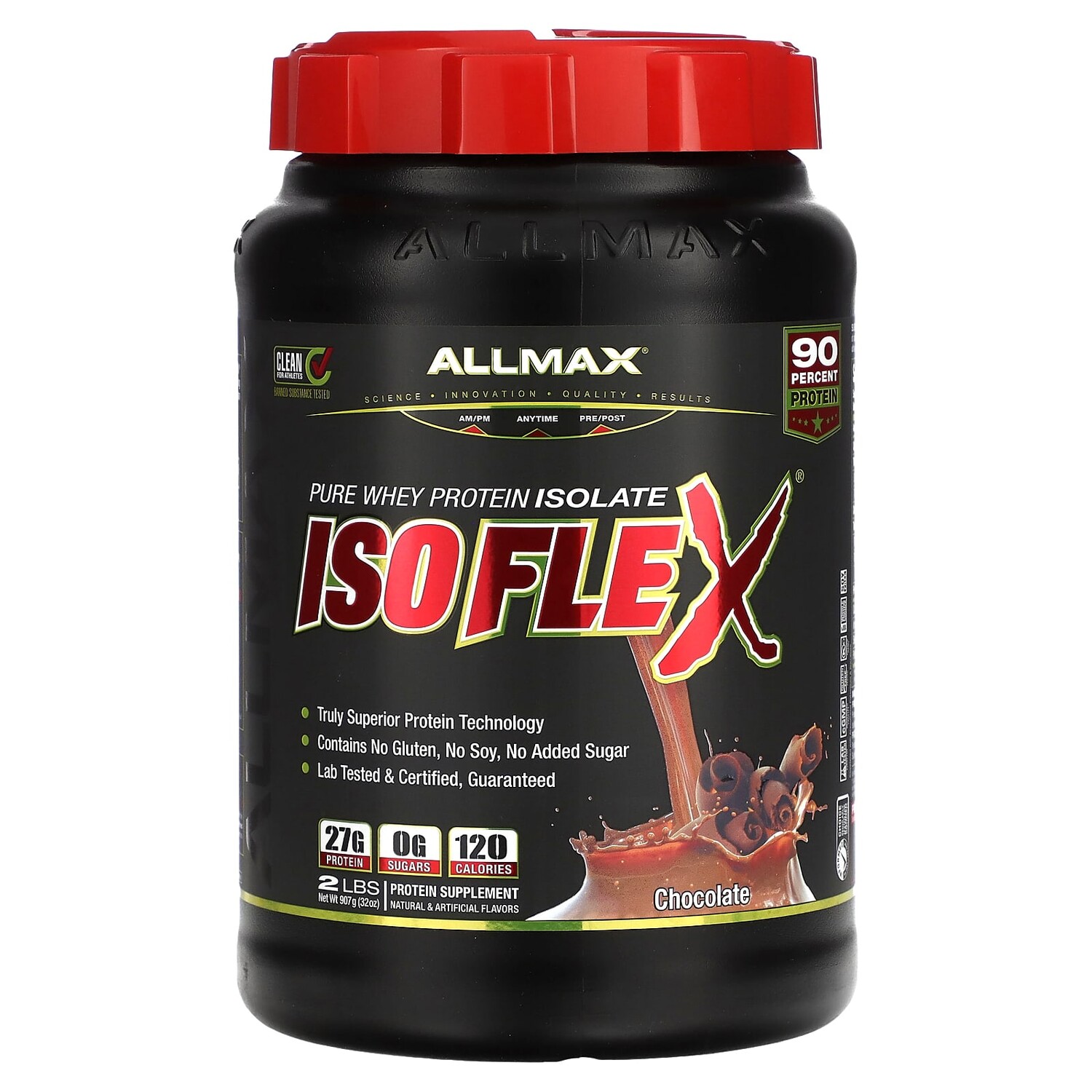 Isoflex, чистый изолят сывороточного протеина (фильтрация ИСП частицами, заряженными ионами), со вкусом шоколада, 907 г (32 унции), ALLMAX
Isoflex, чистый изолят сывороточного протеина (фильтрация ИСП частицами, заряженными ионами), со вкусом шоколада, 907 г (32 унции), ALLMAX