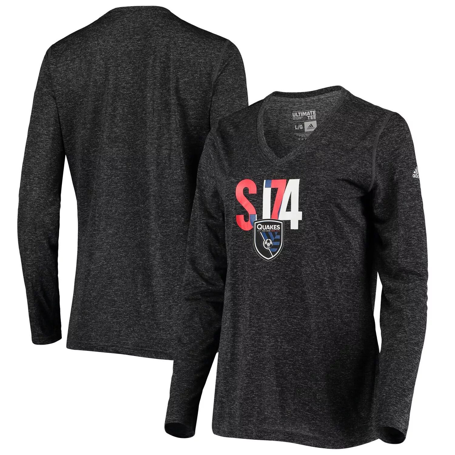 Женская футболка adidas Charcoal San Jose Earthquakes Ultimate с длинным рукавом adidas
Женская футболка adidas Charcoal San Jose Earthquakes Ultimate с длинным рукавом adidas