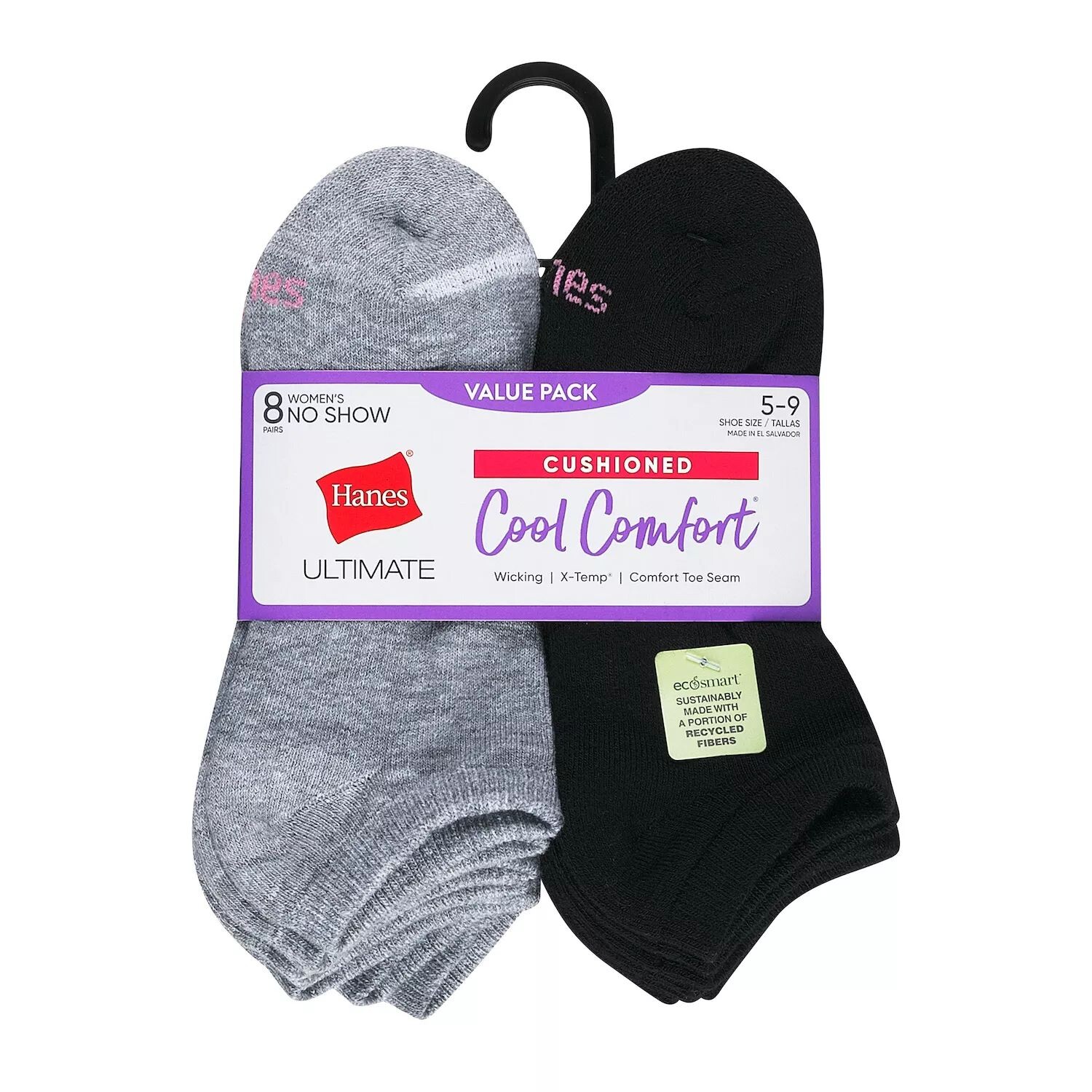 Женские носки Hanes Ultimate Cool Comfort, 8 пар мягких носков-непоказов HWUCN8 Hanes, белый
Женские носки Hanes Ultimate Cool Comfort, 8 пар мягких носков-непоказов HWUCN8 Hanes, белый