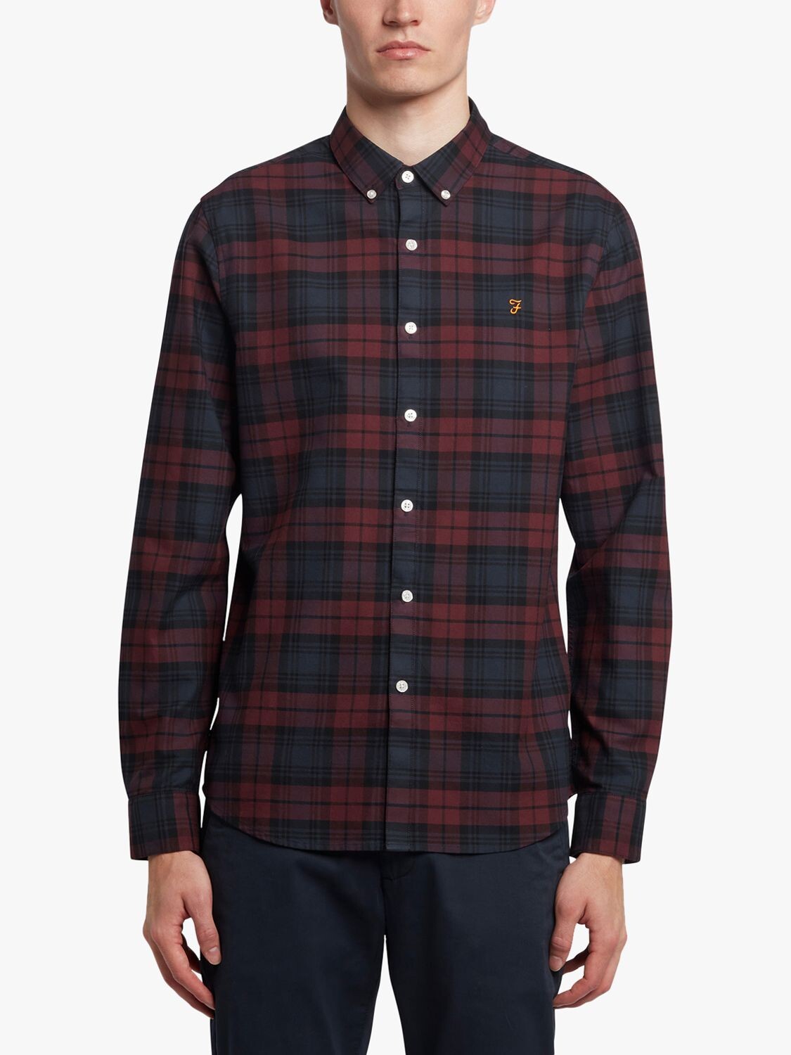 Рубашка-оксфорд в клетку Farah Brewer Slim Fit из органического хлопка, 626 Farah Red
Рубашка-оксфорд в клетку Farah Brewer Slim Fit из органического хлопка, 626 Farah Red