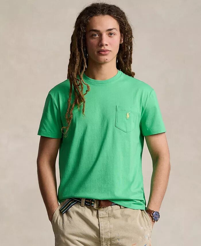 Мужская футболка классического кроя из джерси с карманами Polo Ralph Lauren, зеленый
Мужская футболка классического кроя из джерси с карманами Polo Ralph Lauren, зеленый