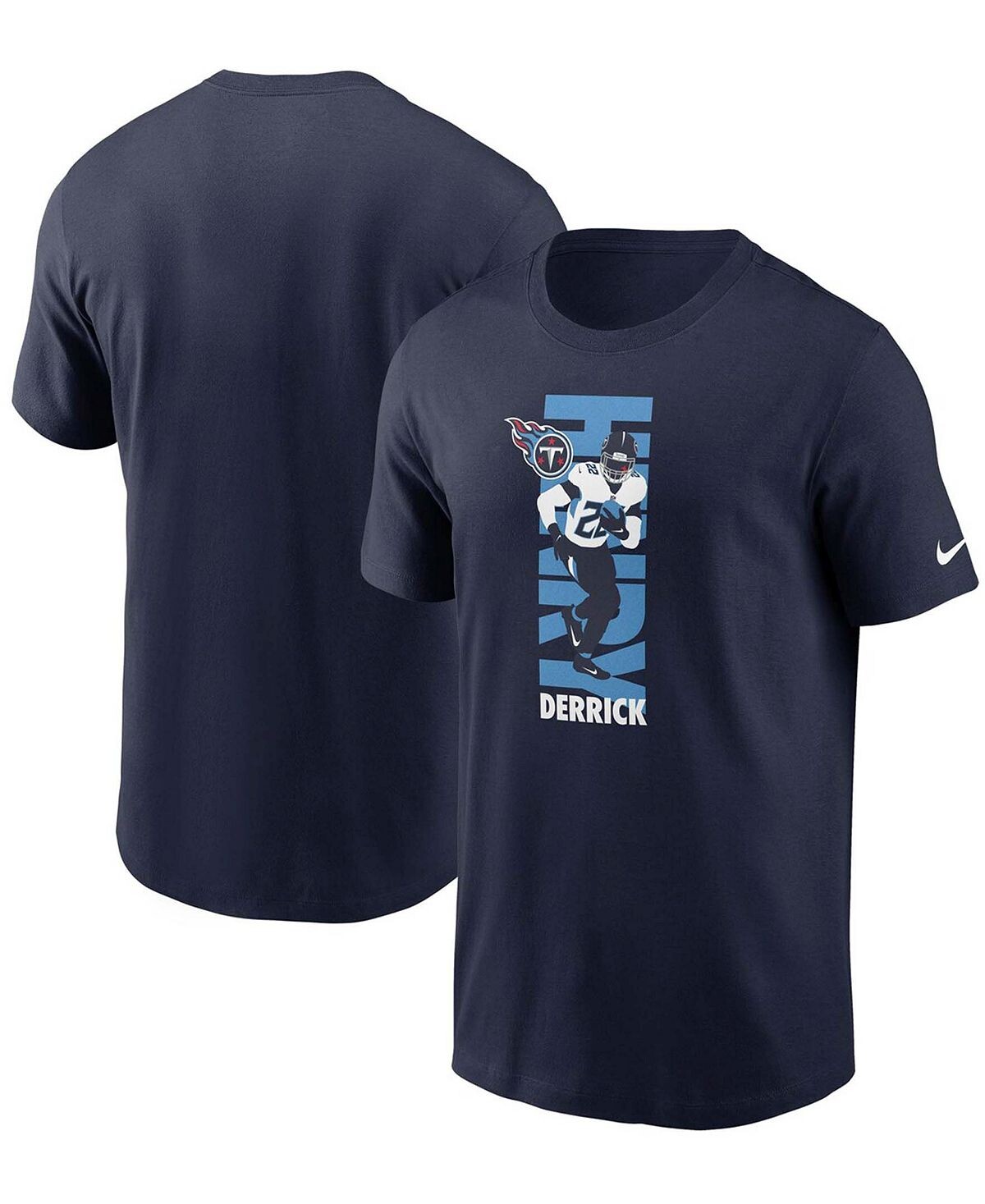 Мужская темно-синяя футболка с рисунком игрока Derrick Генри Tennessee Titans Player Nike, Синий
Мужская темно-синяя футболка с рисунком игрока Derrick Генри Tennessee Titans Player Nike, Синий