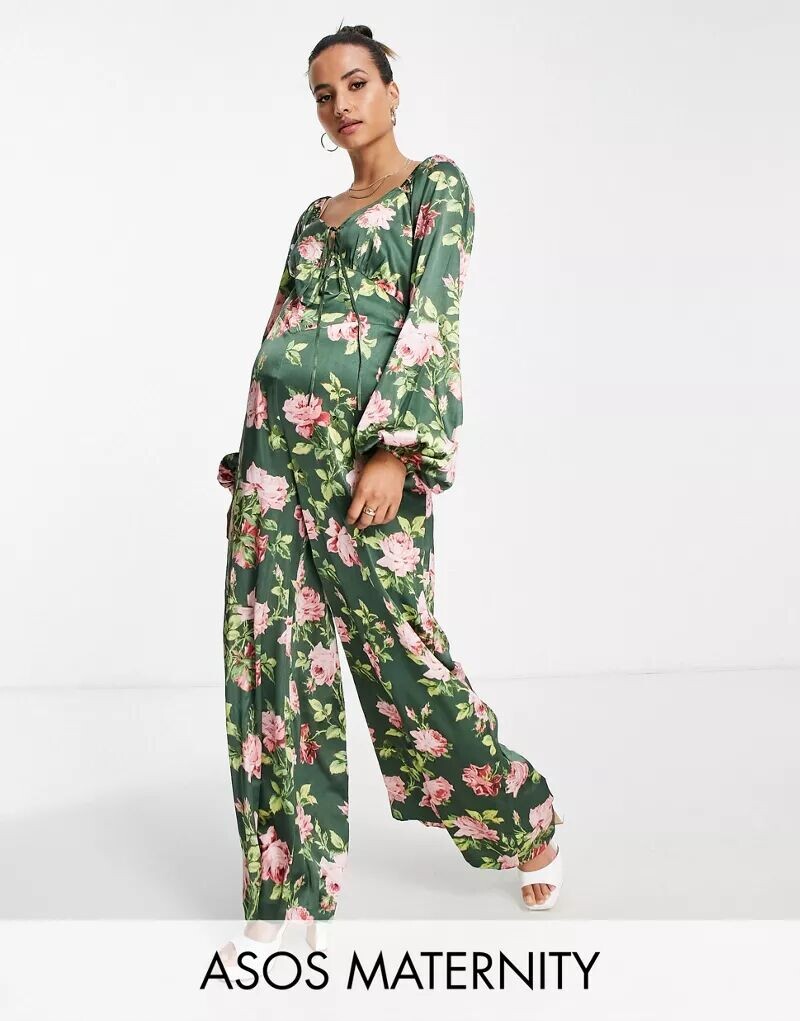 Комбинезон для беременных ASOS с пышными рукавами, открытой спиной и цветочным принтом
Комбинезон для беременных ASOS с пышными рукавами, открытой спиной и цветочным принтом