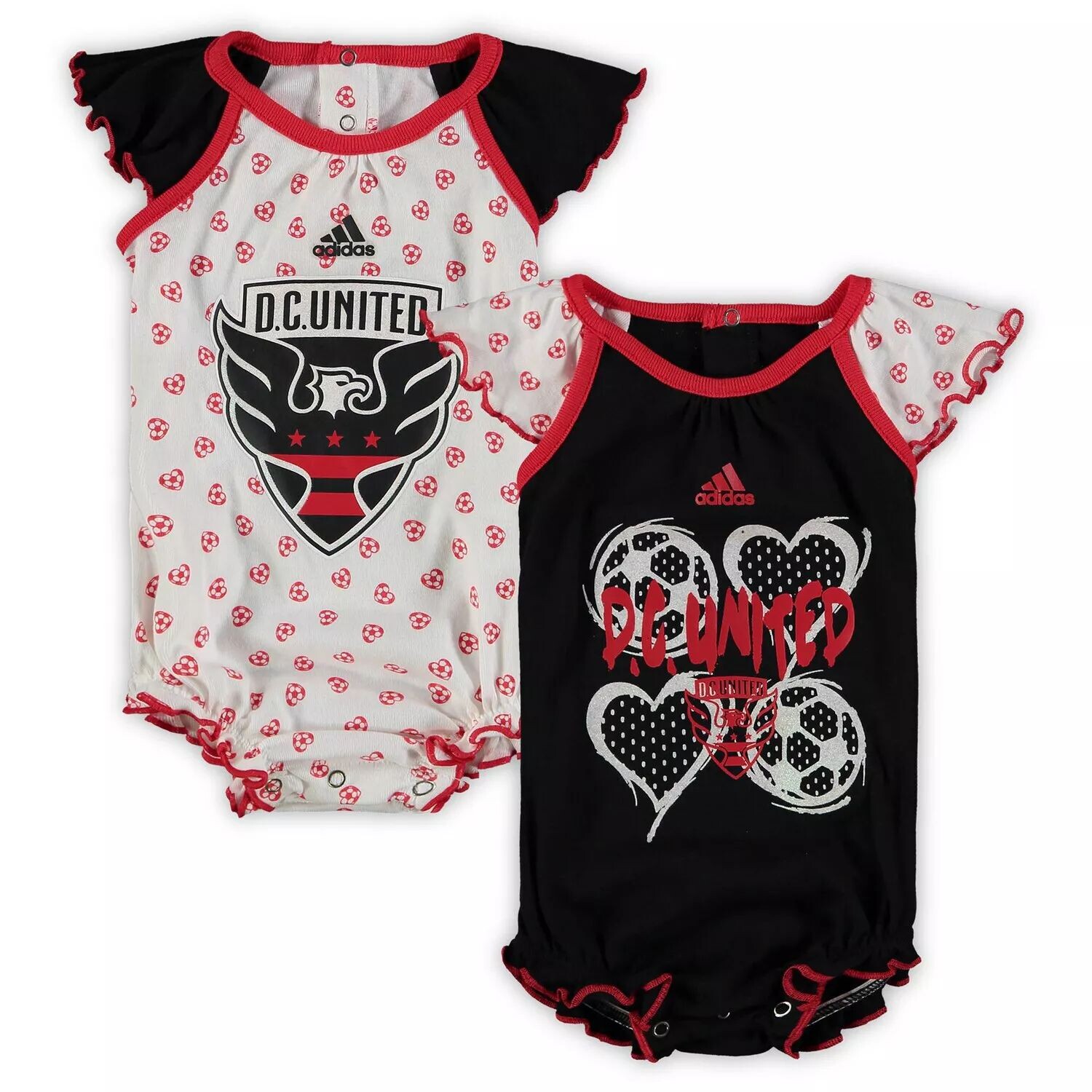 Комплект боди для девочек-младенцев adidas Black/White D.C. United Tiebreaker из 2 комплектов adidas
Комплект боди для девочек-младенцев adidas Black/White D.C. United Tiebreaker из 2 комплектов adidas
