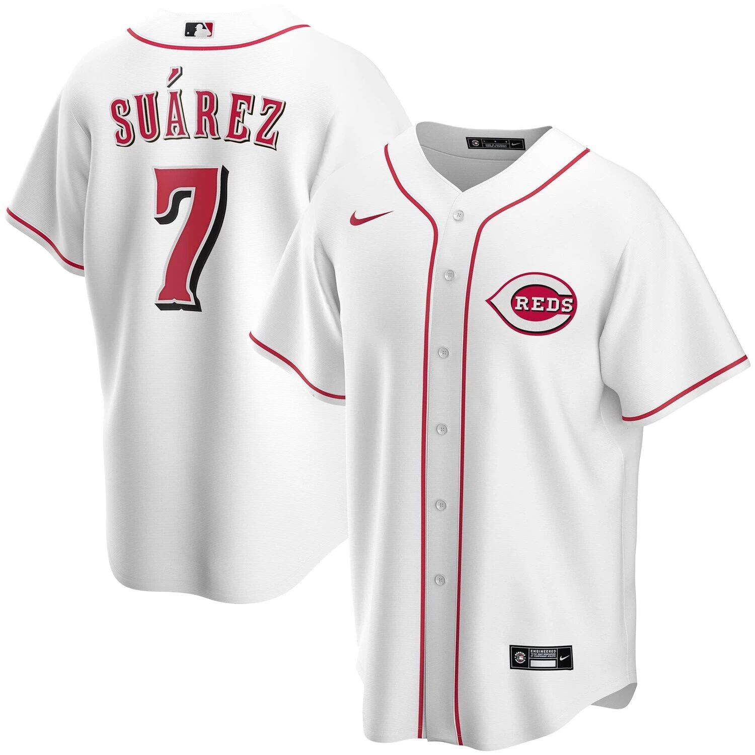 Мужская футболка Nike Eugenio Suarez White Cincinnati Reds Home Replica с именем игрока
Мужская футболка Nike Eugenio Suarez White Cincinnati Reds Home Replica с именем игрока