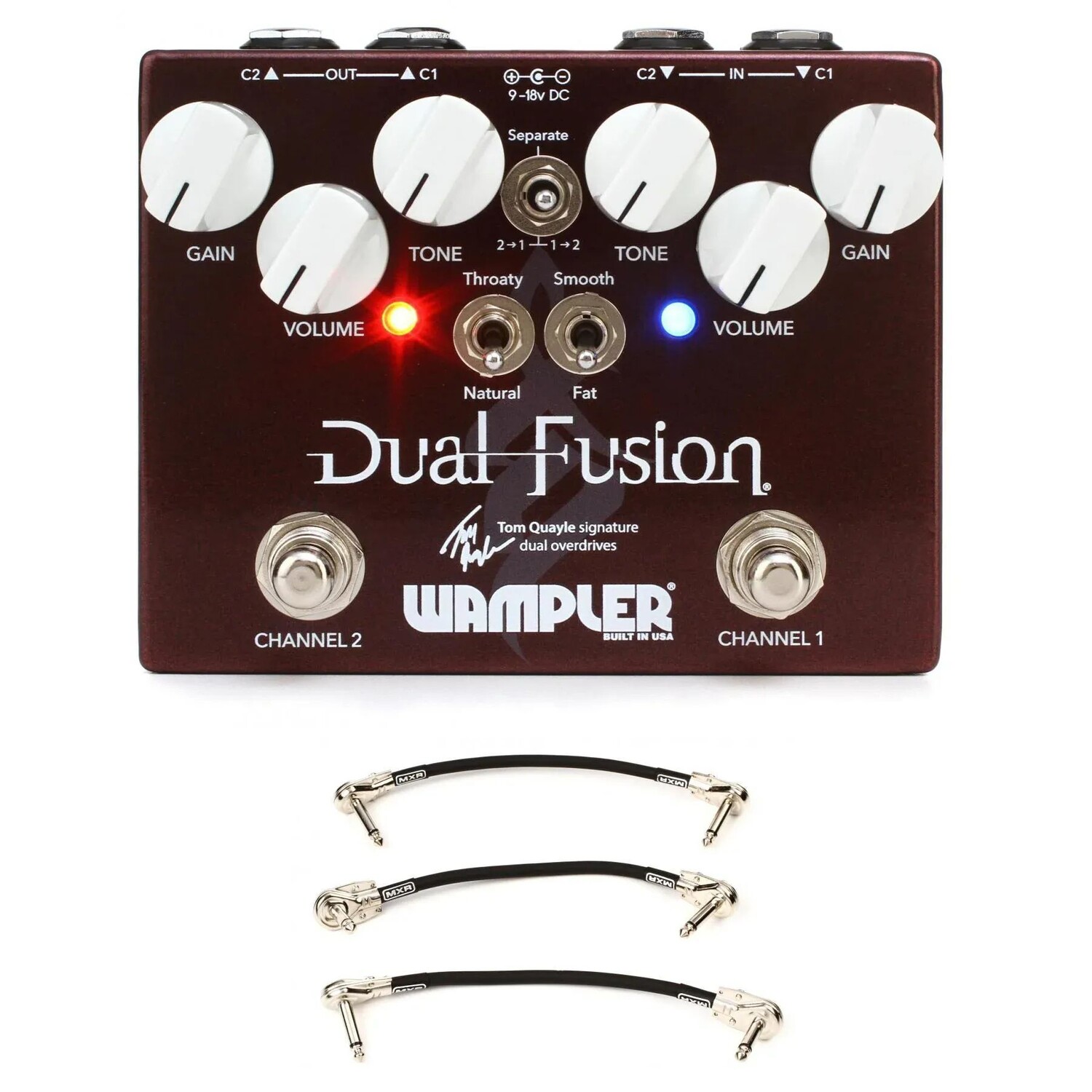 Педаль овердрайва Wampler Tom Quayle Dual Fusion с комплектом из 3 соединительных кабелей
Педаль овердрайва Wampler Tom Quayle Dual Fusion с комплектом из 3 соединительных кабелей