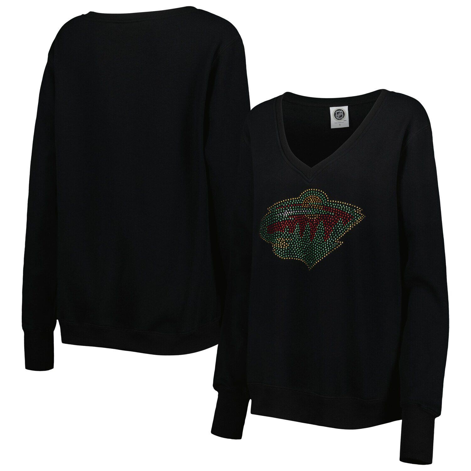 Женский черный пуловер с v-образным вырезом и v-образным вырезом Cuce Minnesota Wild Rhinestone
Женский черный пуловер с v-образным вырезом и v-образным вырезом Cuce Minnesota Wild Rhinestone