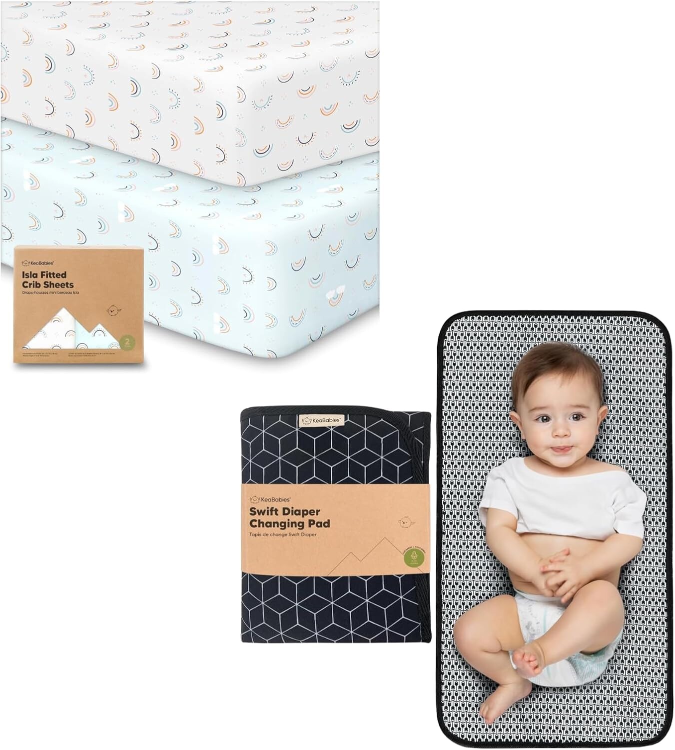 Комплект из 2 бамбуковых вискозных простыней для кроватки Keababies и переносной пеленальной пеленки - органические простыни для детской кроватки для малышей - водонепроницаемый складной коврик для пеленания ребенка
Комплект из 2 бамбуковых вискозных простыней для кроватки Keababies и переносной пеленальной пеленки - органические простыни для детской кроватки для малышей - водонепроницаемый складной коврик для пеленания ребенка