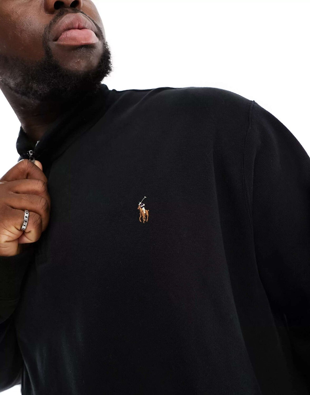 Черный жаккардовый свитшот двойной вязки с логотипом Polo Ralph Lauren Big & Tall
Черный жаккардовый свитшот двойной вязки с логотипом Polo Ralph Lauren Big & Tall