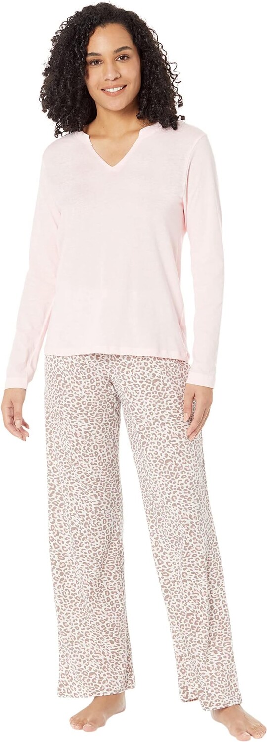 Пижамный комплект с длинными рукавами и разрезом на шее Karen Neuburger, цвет Pink/Frosted Leopard
Пижамный комплект с длинными рукавами и разрезом на шее Karen Neuburger, цвет Pink/Frosted Leopard