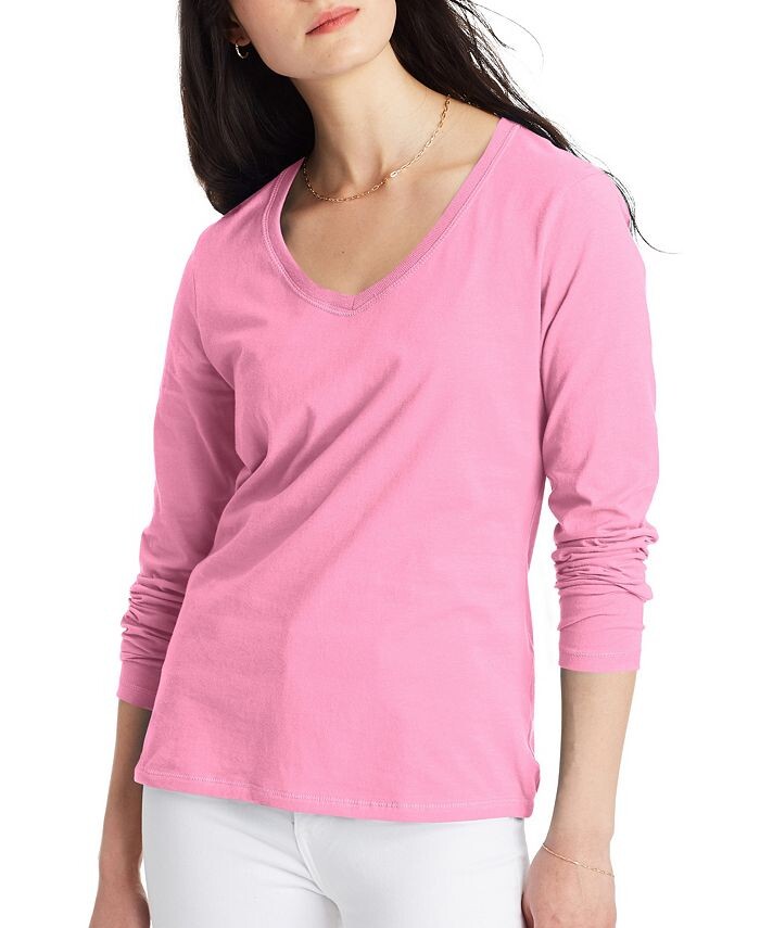 Женский легкий топ с v-образным вырезом и длинными рукавами Hanes, цвет Pink Swish
Женский легкий топ с v-образным вырезом и длинными рукавами Hanes, цвет Pink Swish