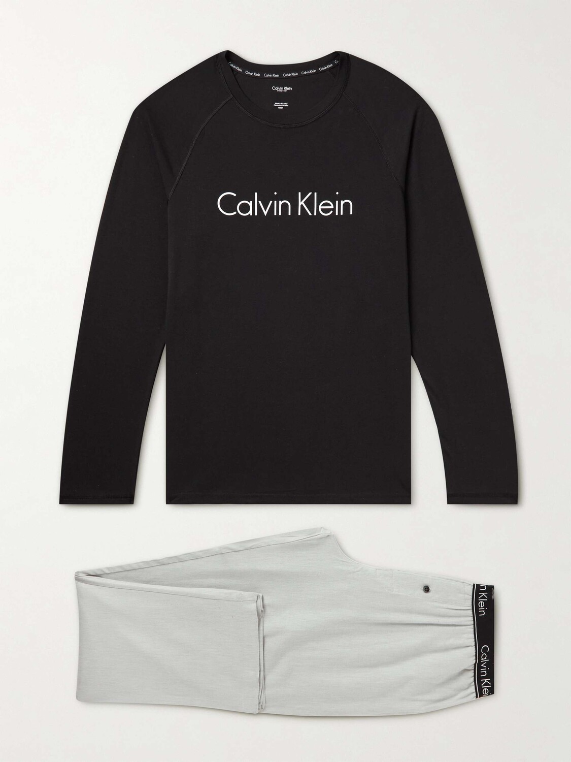 Пижамный комплект из смесового хлопкового джерси с логотипом CALVIN KLEIN UNDERWEAR, черный
Пижамный комплект из смесового хлопкового джерси с логотипом CALVIN KLEIN UNDERWEAR, черный