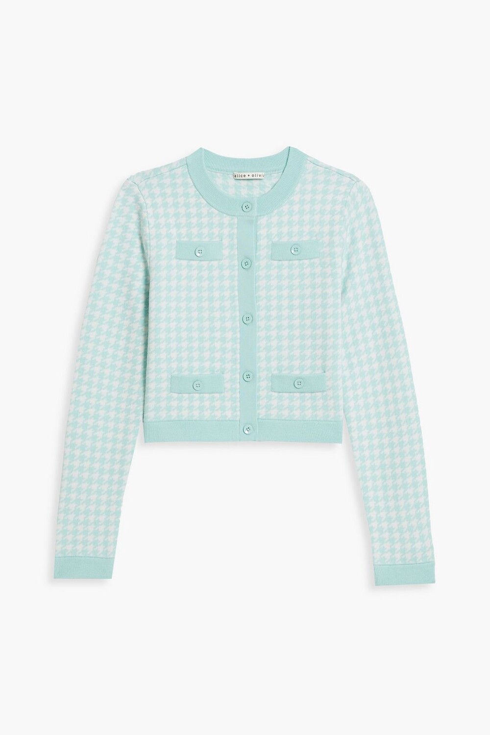 Укороченный кардиган Tanna из смесовой шерсти с узором "гусиные лапки" ALICE + OLIVIA, синий
Укороченный кардиган Tanna из смесовой шерсти с узором "гусиные лапки" ALICE + OLIVIA, синий