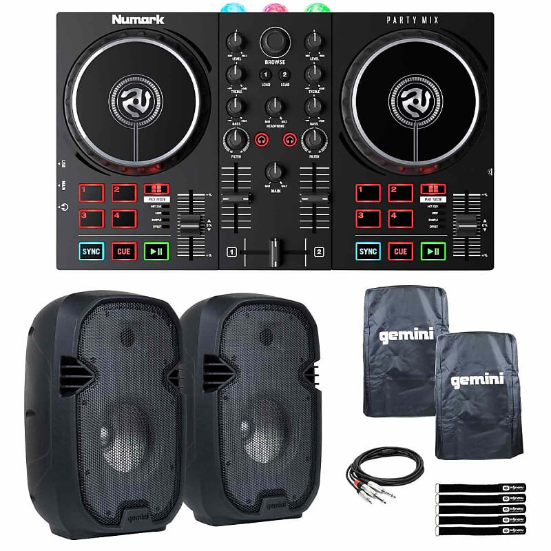 Numark Party Mix II DJ-микшер для начинающих с 8-дюймовым комплектом динамиков Numark Partymix II Beginner Starter DJ Controller Mixer w 8" Speakers Package
Numark Party Mix II DJ-микшер для начинающих с 8-дюймовым комплектом динамиков Numark Partymix II Beginner Starter DJ Controller Mixer w 8" Speakers Package