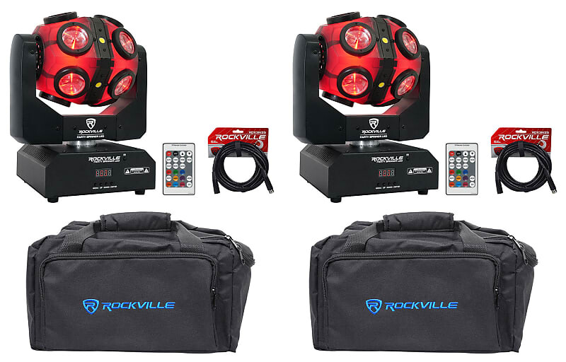 (2) Rockville Party Spinner LED Moving Head RGBW DMX DJ Lights + Сумки + Кабели (2) PARTY SPINNER LED+(2) RLB80+RDX3M25
(2) Rockville Party Spinner LED Moving Head RGBW DMX DJ Lights + Сумки + Кабели (2) PARTY SPINNER LED+(2) RLB80+RDX3M25
