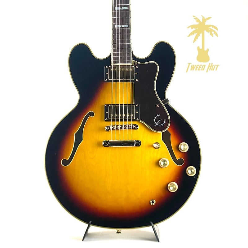 Epiphone Sheraton II Pro с грифом из палисандра Vintage Sunburst Sheraton II Pro with Rosewood Fretboard
Epiphone Sheraton II Pro с грифом из палисандра Vintage Sunburst Sheraton II Pro with Rosewood Fretboard