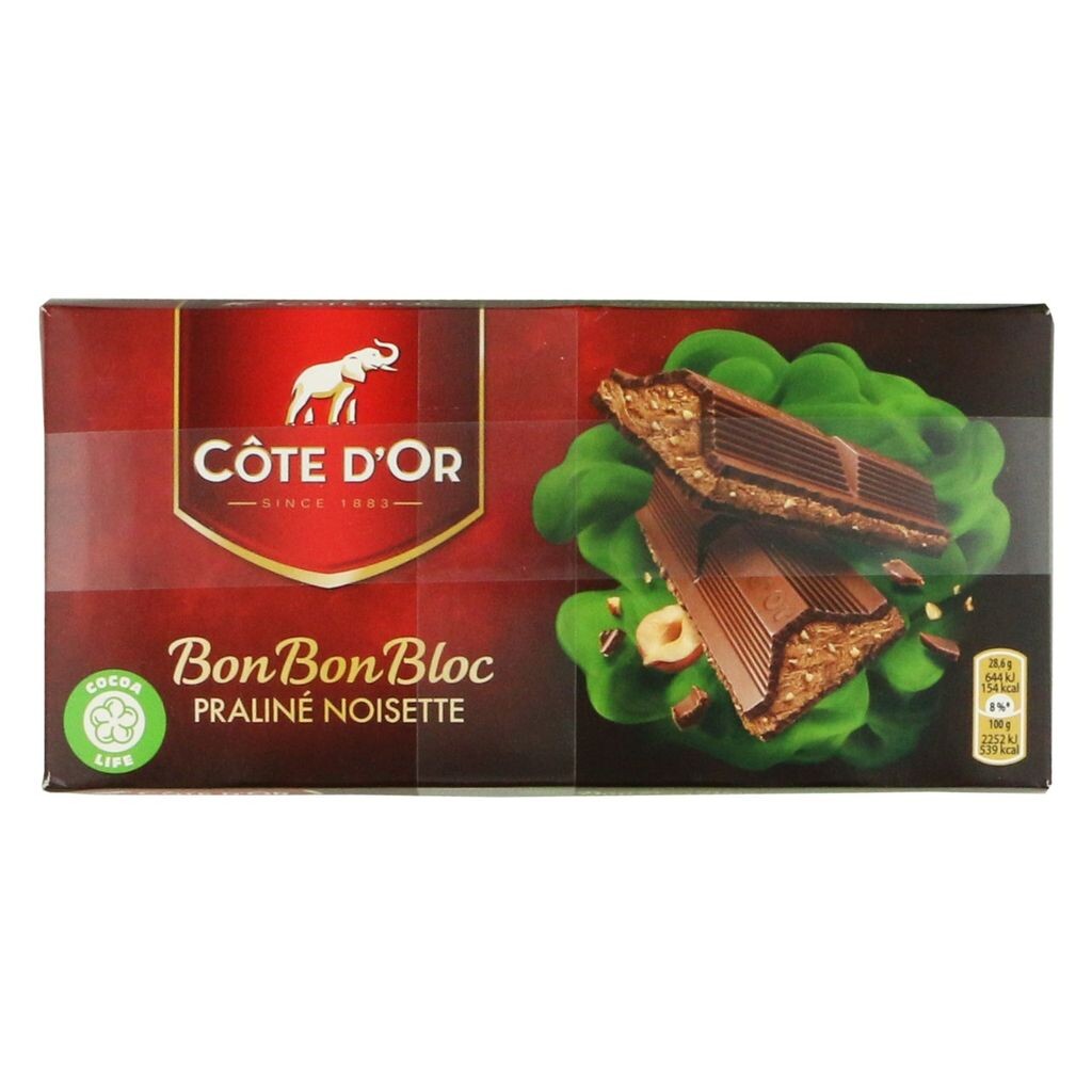 Côte d'Or BonBonBloc Шоколадный батончик пралине Noisette 3 x 200 грамм Cote D'Or
Côte d'Or BonBonBloc Шоколадный батончик пралине Noisette 3 x 200 грамм Cote D'Or