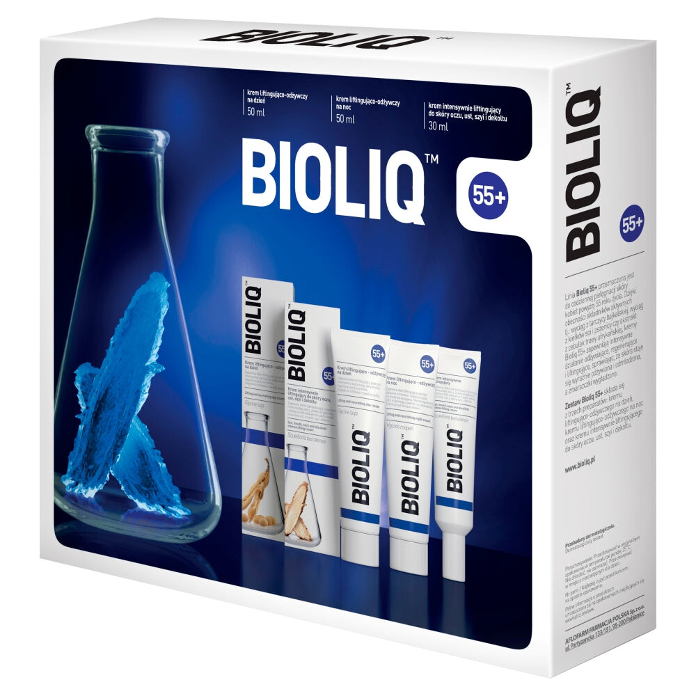 BIOLIQ 55+ набор интенсивный крем-лифтинг для глаз, губ, шеи и зоны декольте 30мл + дневной крем 50мл + ночной крем 50мл
BIOLIQ 55+ набор интенсивный крем-лифтинг для глаз, губ, шеи и зоны декольте 30мл + дневной крем 50мл + ночной крем 50мл