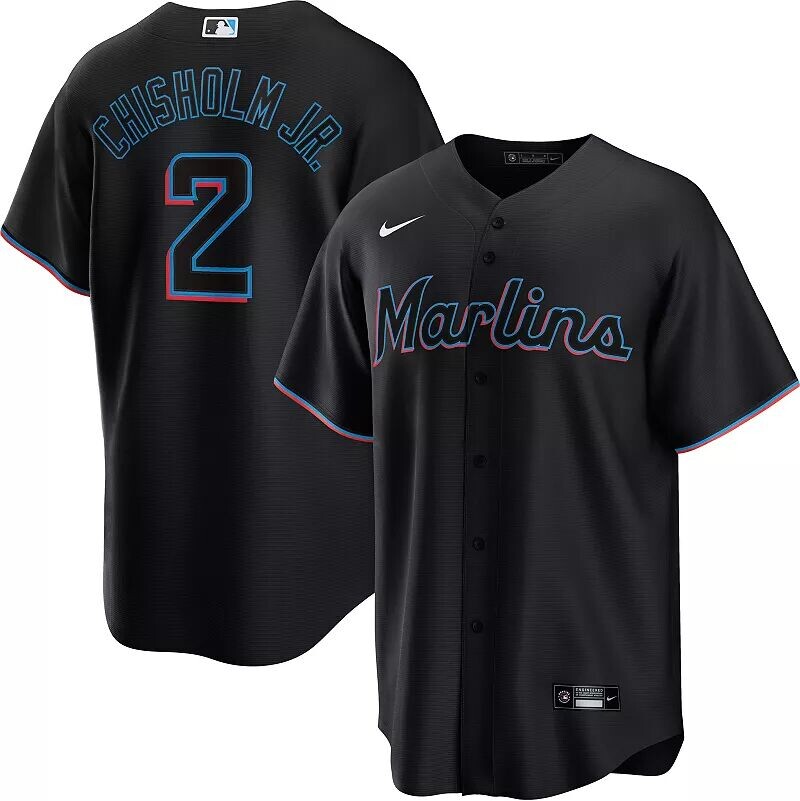 Мужская черная альтернативная майка Nike Miami Marlins Jazz Chisholm #2 Cool Base
Мужская черная альтернативная майка Nike Miami Marlins Jazz Chisholm #2 Cool Base