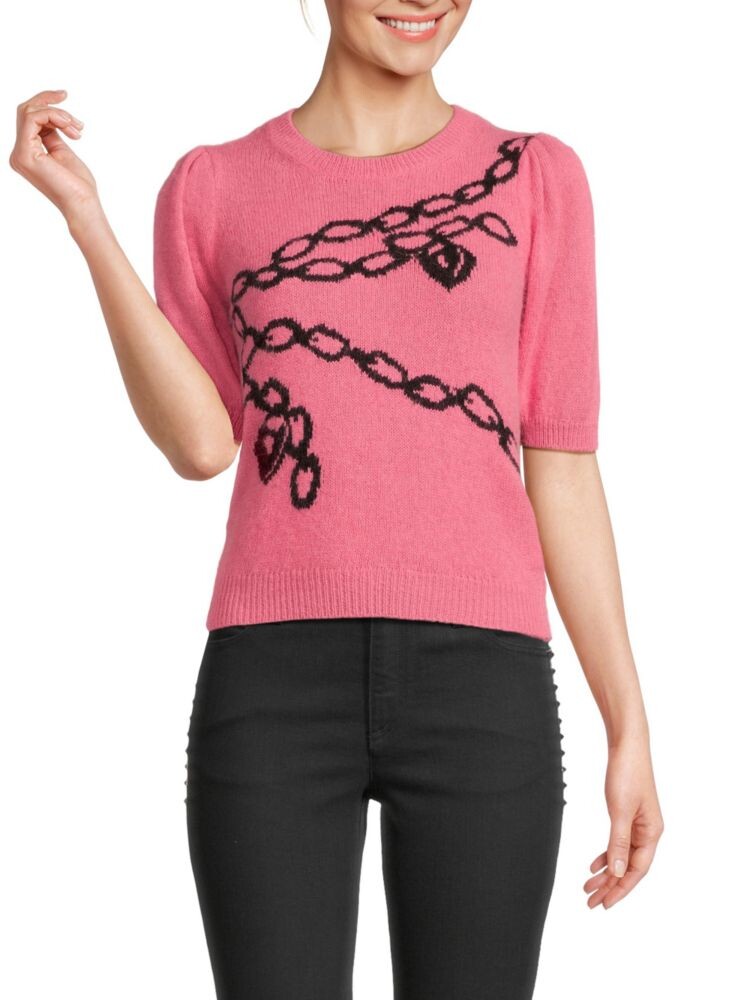 Свитер с короткими рукавами из смесовой шерсти Redvalentino, цвет Fancy Pink
Свитер с короткими рукавами из смесовой шерсти Redvalentino, цвет Fancy Pink