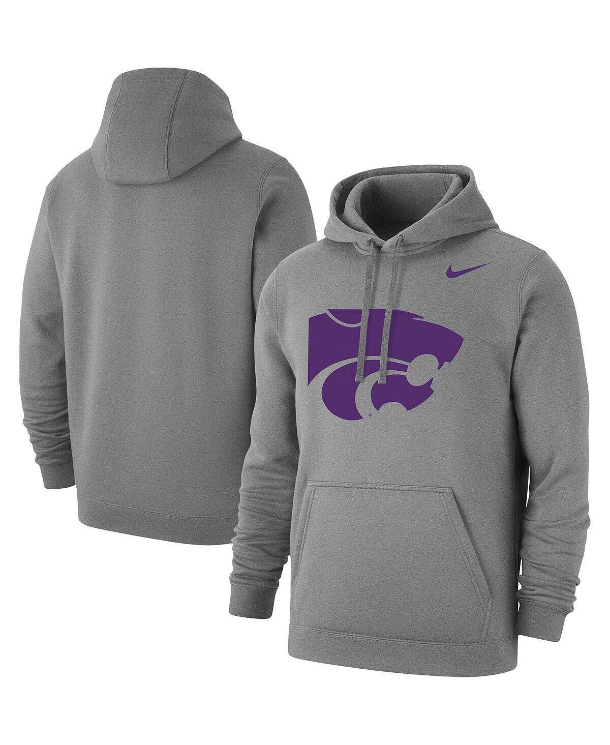 Мужской пуловер с капюшоном и логотипом клуба Heather Grey Kansas State Wildcats Nike
Мужской пуловер с капюшоном и логотипом клуба Heather Grey Kansas State Wildcats Nike