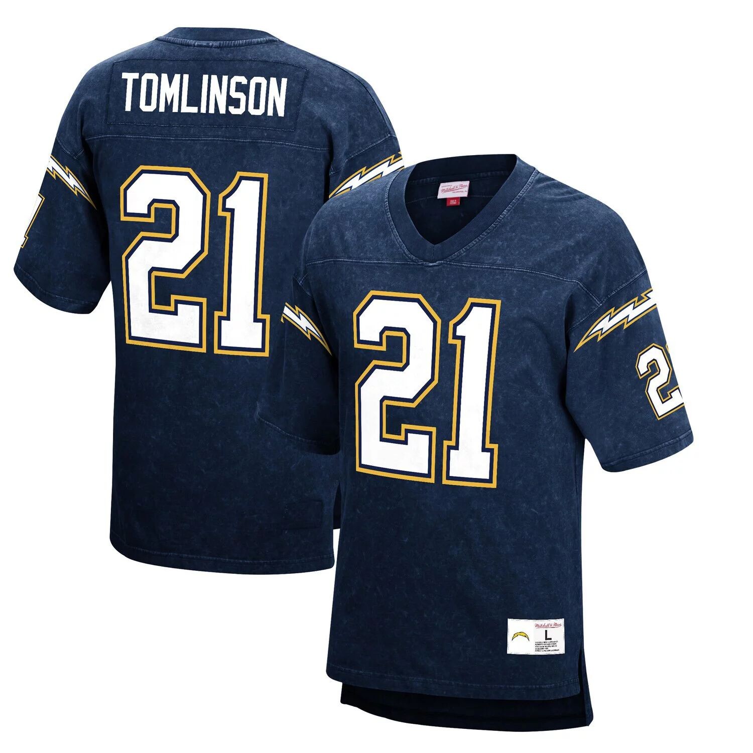 Мужская футболка Mitchell & Ness LaDainian Tomlinson Navy San Diego Chargers Имя и номер игрока в отставке Acid Wash Top
Мужская футболка Mitchell & Ness LaDainian Tomlinson Navy San Diego Chargers Имя и номер игрока в отставке Acid Wash Top