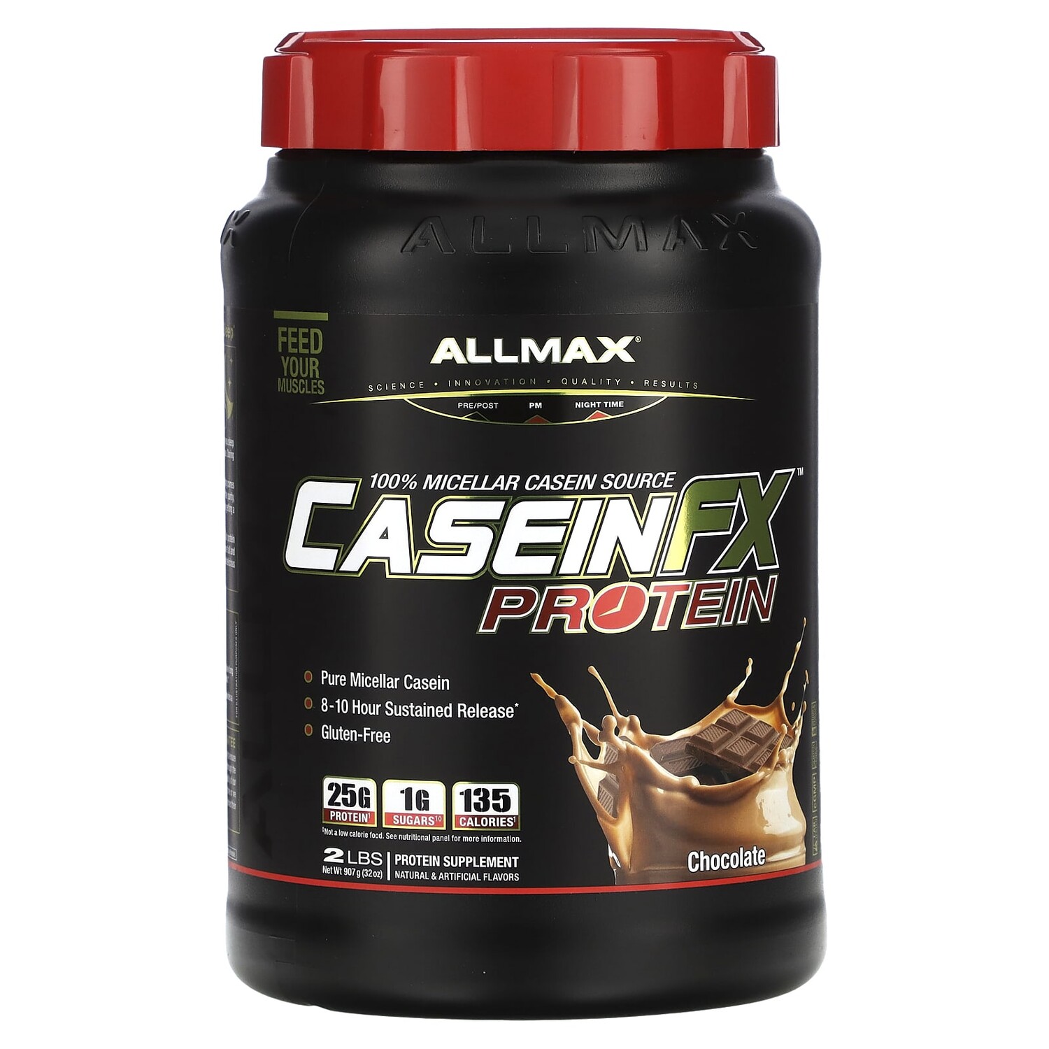 CaseinFX, 100%-ный казеиновый мицеллярный протеин, шоколад, 2 фунта (907 г), ALLMAX
CaseinFX, 100%-ный казеиновый мицеллярный протеин, шоколад, 2 фунта (907 г), ALLMAX